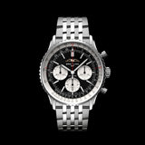 Breitling Navitimer B01 Chronograph 43 Black Dial Silver Steel Strap Watch for Men - AB0138211B1A1 Buy Now By Breitling
