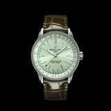 Breitling Navitimer Automatic 35 Green Dial Green Leather Strap Watch for Women - A17395361L1P1 Buy Now By Breitling