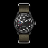 IWC Pilot’s Watch Mark XVIII Top Gun Edition “SFTI” Black Dial Green Nylon Strap Watch for Men - IW324712 Buy Now By IWC