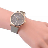 Marc Jacobs Baker Grey Dial Grey Leather Strap Watch for Women - MBM1266 Buy Now By Marc Jacobs