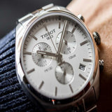 Tissot T Classic PR 100 Chronograph Silver Dial Silver Steel Strap Watch For Men - T101.417.11.031.00 Buy Now By Tissot