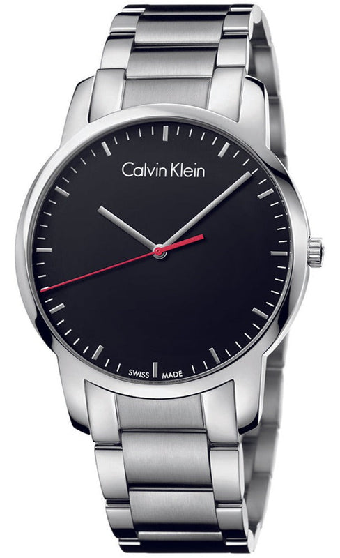 Calvin Klein City Black Dial Silver Steel Strap Watch for Men - K2G2G141 Buy Now By Calvin Klein