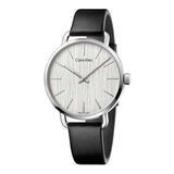 Calvin Klein Even White Dial Black Leather Strap Watch for Women - K7B211C6 Buy Now By Calvin Klein
