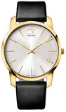Calvin Klein City Silver Dial Black Leather Strap Watch For Men - K2G21520 Buy Now By Calvin Klein