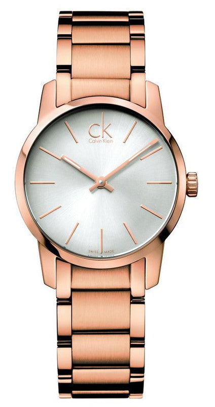 Calvin Klein City White Mother of Pearl Dial Rose Gold Steel Strap Watch for Women - K2G23646 Buy Now By Calvin Klein