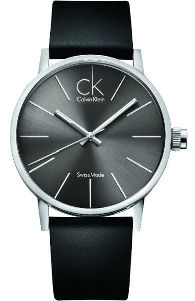 Calvin Klein Minimal Black Dial Black Leather Strap Watch for Men - K7621107 Buy Now By Calvin Klein