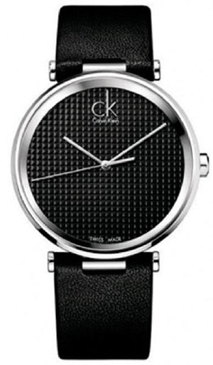 Calvin Klein Sight Black Dial Black Leather Strap Watch for Men - K1S21102 Buy Now By Calvin Klein