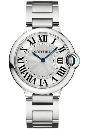 Cartier Ballon Bleu De Cartier Silver Dial Silver Steel Strap Watch for Women - W69011Z4 Buy Now By Cartier