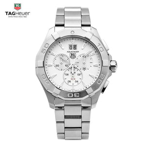 Tag Heuer Aquaracer White Dial Silver Steel Strap Watch for Men - CAY1111.BA0927 Buy Now By Tag Heuer