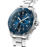 Tag Heuer Aquaracer Blue Dial SIlver Steel Strap Watch for Men - CAY111B.BA0927 Buy Now By Tag Heuer