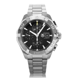 Tag Heuer Aquaracer Automatic Chronograph Black Dial Silver Steel Strap Watch for Men - CAY2110.BA0927 Buy Now By Tag Heuer