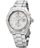 Tag Heuer Aquaracer Caliber 16 Automatic Chronograph White Dial Silver Steel Strap Watch for Men - CAY2111.BA0927 Buy Now By Tag Heuer