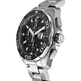 Tag Heuer Aquaracer Calibre 16 Day-Date Black Dial Silver Steel Strap Watch for Men - CAY211A.BA0927 Buy Now By Tag Heuer