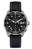 Tag Heuer Aquaracer Automatic Chronograph Black Dial Black Nylon Strap Watch for Men - CAY211A.FC6361 Buy Now By Tag Heuer