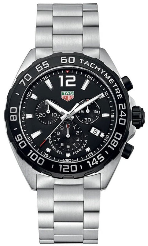 Tag Heuer Formula 1 Chronograph Black Dial Silver Steel Strap Watch for Men - CAZ1010.BA0842 Buy Now By Tag Heuer