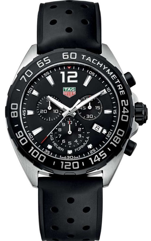 Tag Heuer Formula 1 Black Dial Black Leather Strap Watch for Men - CAZ1010.FT8024 Buy Now By Tag Heuer