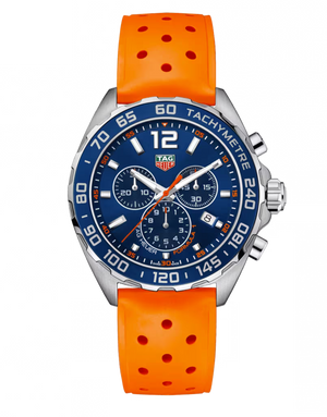 Tag Heuer Formula 1 Quartz Chronograph Blue Dial Orange Rubber Strap Watch for Men - CAZ1014.FT8028 Buy Now By Tag Heuer
