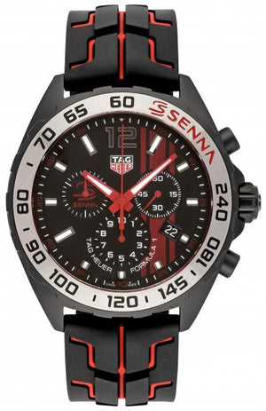 Tag Heuer Formula 1 Ayrton Senna Limited Edition Black Dial Two Tone Rubber Strap Watch for Men - CAZ1019.FT8027 Buy Now By Tag Heuer