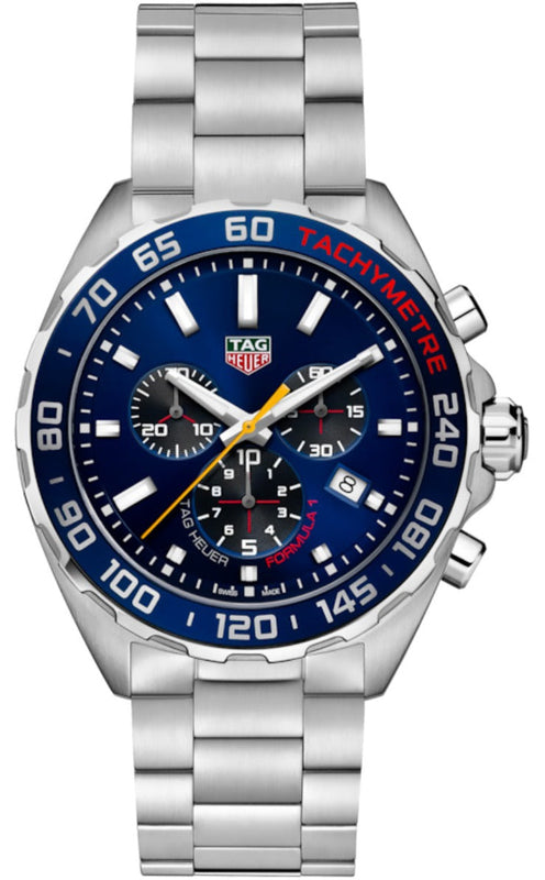 Tag Heuer Formula 1 Red Bull Racing Chronograph Blue Dial Silver Steel Strap Watch for Men - CAZ101AK.BA0842 Buy Now By Tag Heuer