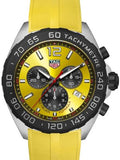Tag Heuer Formula 1 Chronograph Yellow Dial Yellow Rubber Strap Watch for Men - CAZ101AM.FT8054 Buy Now By Tag Heuer