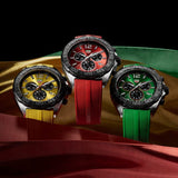 Tag Heuer Formula 1 Chronograph 41mm Yellow Dial Yellow Rubber Strap Watch for Men - CAZ101AM.FT8054