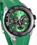 Tag Heuer Formula 1 Chronograph Green Dial Green Rubber Strap Watch for Men - CAZ101AP.FT8056 Buy Now By Tag Heuer