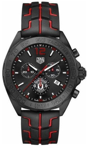 Tag Heuer Formula 1 Manchester United Limited Edition Black Dial Black & Red Rubber Strap Watch for Men - CAZ101J.FT8027 Buy Now By Tag Heuer