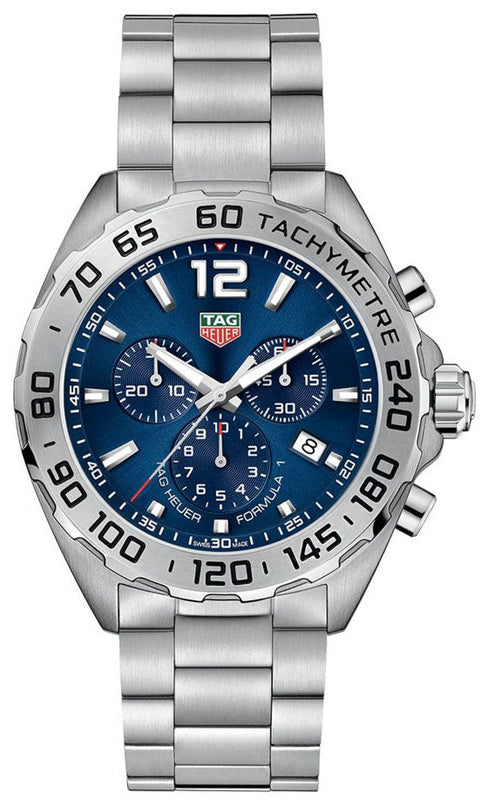 Tag Heuer Formula 1 Chronograph Blue Dial Silver Steel Strap Watch for Men - CAZ101K.BA0842 Buy Now By Tag Heuer