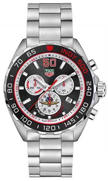 Tag Heuer Formula 1 Indy 500 Special Edition Black Dial Silver Steel Strap Watch for Men - CAZ101V.BA0842 Buy Now By Tag Heuer