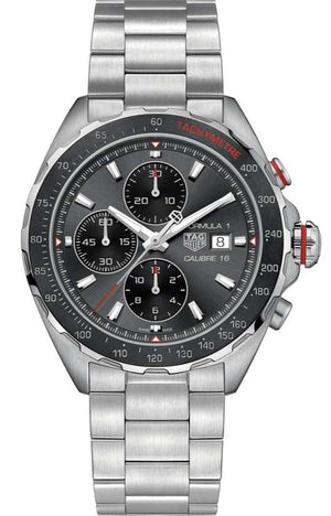 Tag Heuer Formula 1 Automatic Chronograph Grey Dial Silver Strap Watch for Men - CAZ2012.BA0876 Buy Now By Tag Heuer