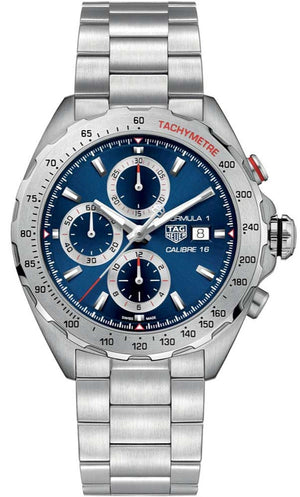 Tag Heuer Formula 1 Automatic Chronograph Blue Dial Silver Strap Watch for Men - CAZ2015.BA0876 Buy Now By Tag Heuer