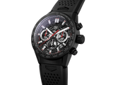 Tag Heuer Carrera Chronograph Steel & Ceramic Black Dial Black Rubber Strap Watch for Men - CBG2090.FT6145 Buy Now By Tag Heuer