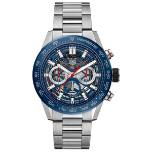 Tag Heuer Carrera Chronograph Blue Dial Silver Steel Strap Watch for Men - CBG2A11.BA0654 Buy Now By Tag Heuer