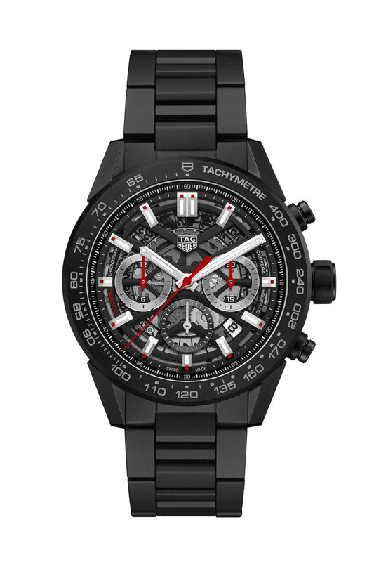 Tag Heuer Carrera Automatic Chronograph Black Dial Black Steel Strap Watch for Men - CBG2090.BH0661 Buy Now By Tag Heuer