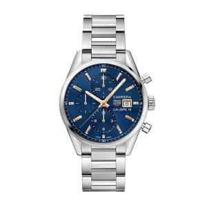Tag Heuer Carrera Automatic Chronograph Blue Dial Silver Steel Strap Watch for Men - CBK2115.BA0715 Buy Now By Tag Heuer