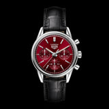 Tag Heuer Carrera Automatic Chronograph Red Dial Black Leather Strap Watch for Men - CBK221G.FC6479 Buy Now By Tag Heuer