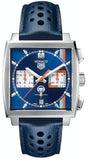 Tag Heuer Monaco Gulf Automatic Chronograph Blue Dial Blue Leather Strap Watch for Men - CBL2115.FC6494 Buy Now By Tag Heuer