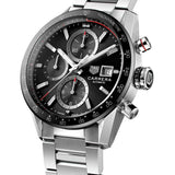Tag Heuer Carrera Automatic Chronograph Black Dial Silver Steel Strap Watch for Men - CBM2110.BA0651 Buy Now By Tag Heuer