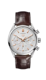 Tag Heuer Carrera Chronograph White Dial Brown Leather Strap Watch for Men - CBN2013.FC6483 Buy Now By Tag Heuer
