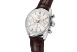 Tag Heuer Carrera Chronograph White Dial Brown Leather Strap Watch for Men - CBN2013.FC6483 Buy Now By Tag Heuer