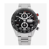 Tag Heuer Carrera Chronograph Black Dial Silver Steel Strap Watch for Men - CBN2A1AA.BA0643 Buy Now By Tag Heuer