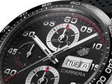 Tag Heuer Carrera Chronograph Black Dial Black Rubber Strap Watch for Men - CBN2A1AA.FT6228 Buy Now By Tag Heuer