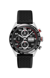 Tag Heuer Carrera Chronograph Black Dial Black Rubber Strap Watch for Men - CBN2A1AA.FT6228 Buy Now By Tag Heuer