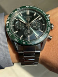 Tag Heuer Carrera Chronograph 44mm Green Dial Silver Steel Strap Watch for Men - CBN2A1N.BA0643 Buy Now By Tag Heuer
