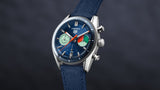 Tag Heuer Carrera Skipper Automatic Chronograph Blue Dial Blue Nylon Strap Watch for Men - CBS2213.FN6002 Buy Now By Tag Heuer