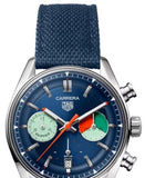 Tag Heuer Carrera Skipper Automatic Chronograph Blue Dial Blue Nylon Strap Watch for Men - CBS2213.FN6002 Buy Now By Tag Heuer