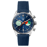 Tag Heuer Carrera Skipper Automatic Chronograph Blue Dial Blue Nylon Strap Watch for Men - CBS2213.FN6002 Buy Now By Tag Heuer