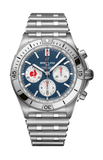 Breitling Chronomat B01 42 Six Nations France Blue Dial Silver Steel Strap Watch for Men - AB0134A81C1A1 Buy Now By Breitling