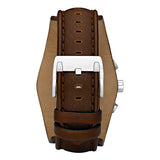 Fossil Coachman Chronograph Silver Dial Brown Leather Strap Watch for Men - CH2565 Buy Now By Fossil