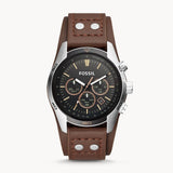 Fossil Coachman Chronograph Black Dial Brown Leather Strap Watch for Men - CH2891 Buy Now By Fossil